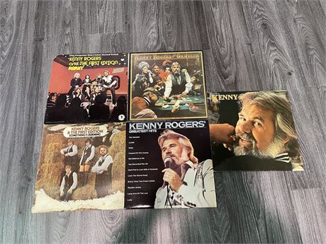 5 KENNY ROGERS RECORDS