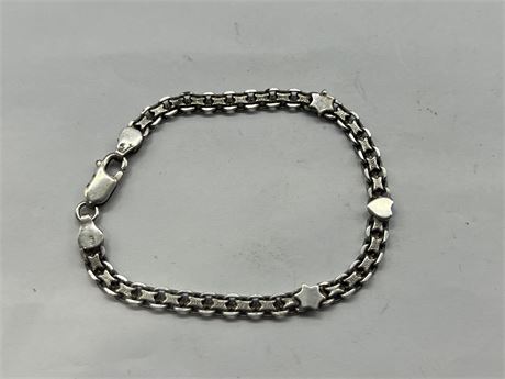QUALITY STERLING CHAIN BRACELET (7”)