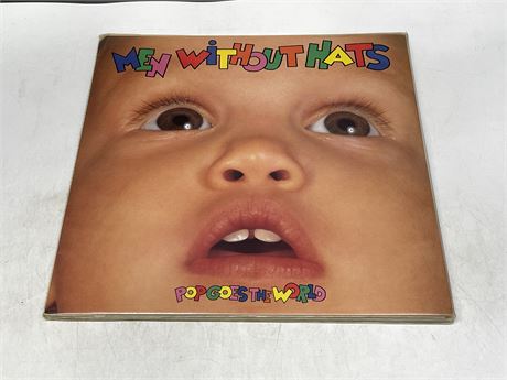 RARE MEN WITHOUT HATS - POP GOES THE WORLD - RADIO STATION COPY - EXCELLENT (E)
