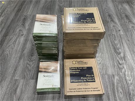 12 NEW BOXES OF LEATHERCARE STAINSAFE PROTECTOR