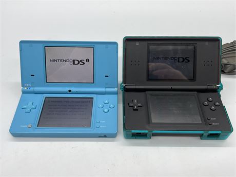 2 NINTENDO DS - 1 W/CHARGER - WORKS