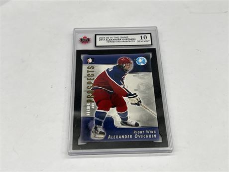 KSA GRADED 10GM ALEX OVECHKIN 2004-05 IN THE GAME HEROES AND PROSPECTS