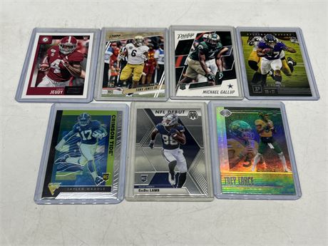 7 NFL ROOKIE CARDS