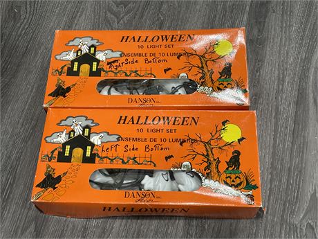 2 BOXES OF BLOW MOLD HALLOWEEN LIGHTS