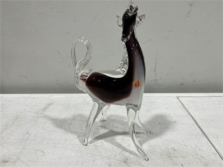 MURANO GLASS HORSE - TAIL IS CHIPPED (9” tall)