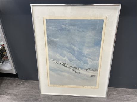 VINTAGE SIGNED/NUMBERED GEOFFREY ARMSTRONG SKY WINDS BAFFIN ISLANDS 1/50 23”x30”