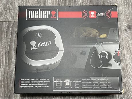 NEW WEBER IGRILL3 (BLUETOOTH CONNECTED THERMOMETER)