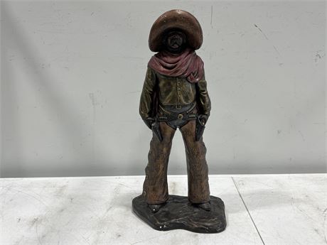 CHALK WARE MEXICAN COWBOY FIGURE - HEAVY (22” tall)