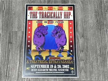 THE TRAGICALLY HIP LIVE IN THE FLESH 2002 POSTER (12”X18”)