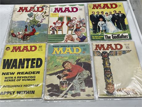 6 1960’S MAD COMICS