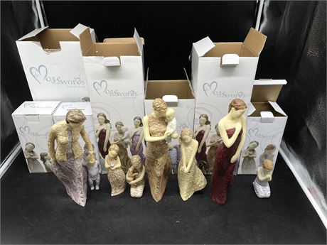 7 “MORE THAN WORDS” FIGURES W/ BOXES