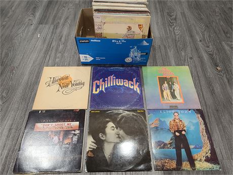 BOX OF MISC. RECORDS (Mostly scratched)
