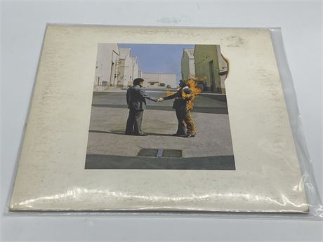 PINK FLOYD - WISH YOU WERE HERE W/OG INNER SLEEVE - EXCELLENT (E)