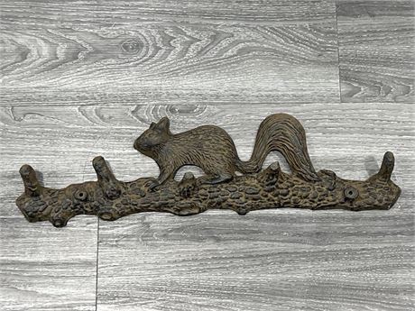 Squirrel Foot Racks Urban Auctions - CAST IRON SQUIRREL COAT RACK (23”x6”)