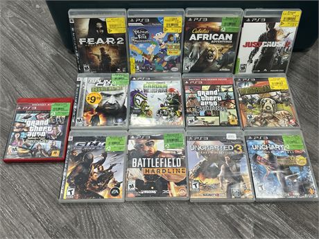 13 PS3 GAMES - CONDITION VARIES