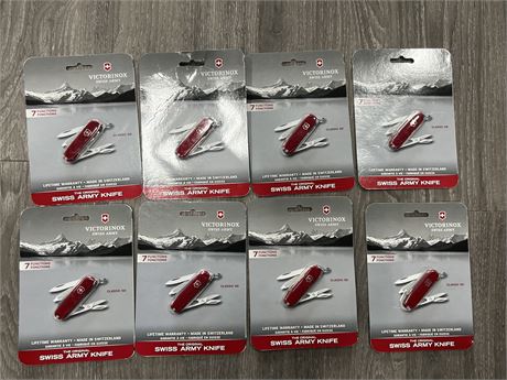 8 NEW SWISS ARMY KNIVES