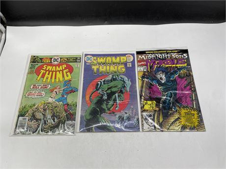 RISE OF THE MIDNIGHT SONS MORBIUS #1 & SWAMP THING #17 & #23