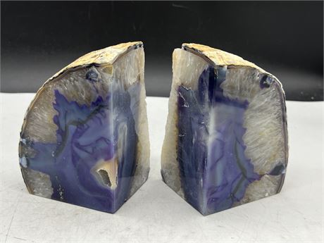 HEAVY / DENCE AGATE BOOK ENDS (5.5”)