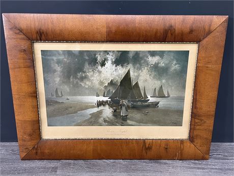 ANTIQUE PRINT SILVER NIGHT BY F. ARNOLD (19”X26”)