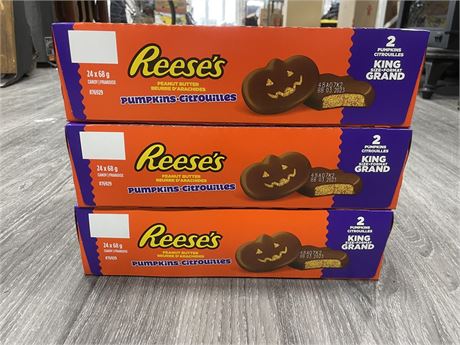 3 CASES OF REESE’S KING SIZE PEANUT BUTTER CUPS (24 P/CASE)