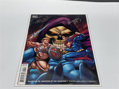 SIGNED - INJUSTICE VS. MASTERS OF THE UNIVERSE #1 - SIGNED BY TIM SEELY WITH COA