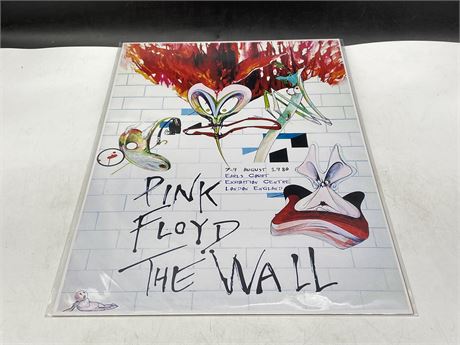 PINK FLOYD THE WALL AUG 7-9 1980 POSTER - 18” X 12”
