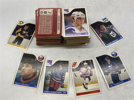 PARTIAL SET OF 216/264 1985-1986 OPC NHL HOCKEY CARDS MINT CONDITION