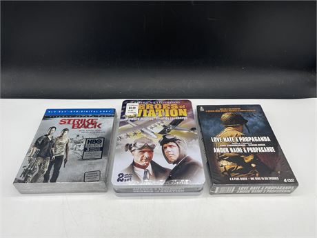 3 SEALED DVD / BLU RAY BOX SETS