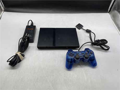 PS2 CONSOLE WITH POWER CORD & CONTROLLER