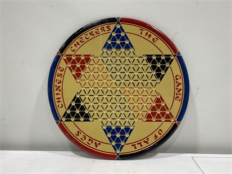 VINTAGE CHINESE CHECKERS BOARD (19”)