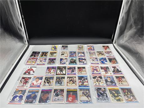 6 SHEET OF NHL ROOKIE CARDS