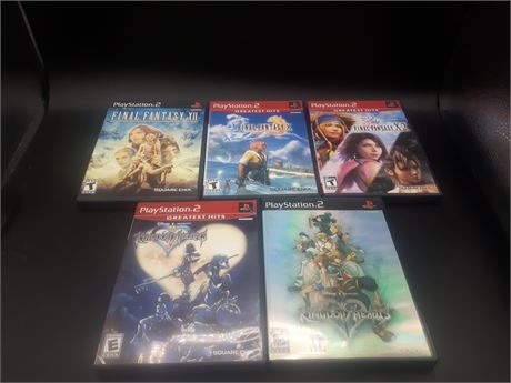 COLLECTION OF FINAL FANTASY & KINGDOM HEARTS GAMES - PS2