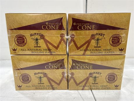 4 BOXES OF ROLLING CONES