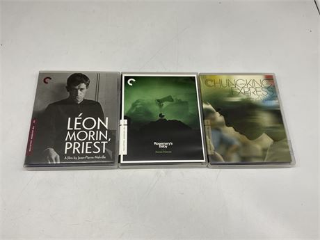 3 OUT OF PRINT CRITERION BLU RAYS