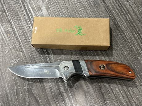 NEW ELK RIDGE FOLDING KNIFE - 4” BLADE