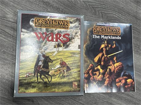 2 ADVANCED D&D 2ND EDITION GREYHAWK ADVENTURES THE MARKLANDS & WAR BOX SET