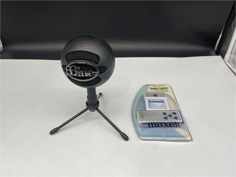 BLUE SNOWBALL MICROPHONE/IPOD REMOTE CONTROL
