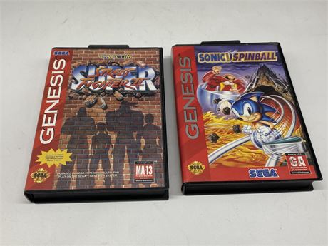 2 SEGA GENESIS GAMES W/ BOXES (Sonic has instructions)