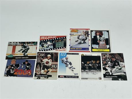 LOT OF 9 GRETZKY CARDS