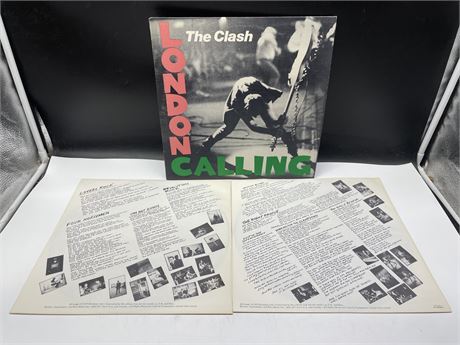 THE CLASH - LONDON CALLING 2 LP’S W/ ORIGINAL INNER SLEEVES - EXCELLENT (E)