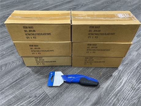 36 NEW JET RETRACTABLE UTILITY KNIVES W/BLADE