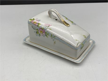 VINTAGE HAND PAINTED NIPPON BUTTER DISH
