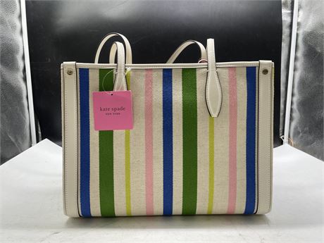 NEW WITH TAGS KATE SPADE BREEZY STRIPE PURSE