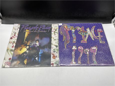 2 PRINCE RECORDS GERMAN & FRENCH PRESS - VG (SLIGHTLY SCRATCHED)