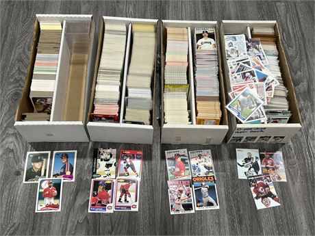 4 BOXES OF MLB / NHL CARDS
