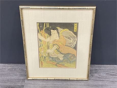 RARE ORIGINAL ART OF SAKATA HANGORO BY KATSUWAKA (15”x18”)