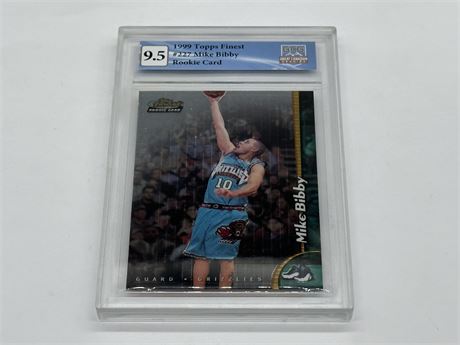 GCG 9.5 ROOKIE MIKE BIBBY 1999 TOPPS FINEST CARD
