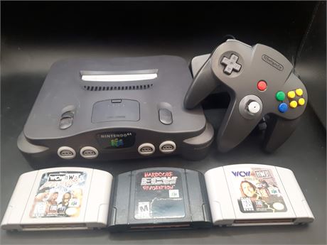 NINTENDO 64 CONSOLE WITH GAMES - VERY GOOD CONDITION