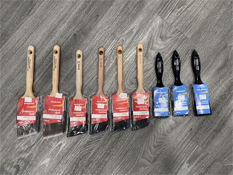 9 NEW GENERAL PAINT BRUSHES (75MM 63MM 50MM)