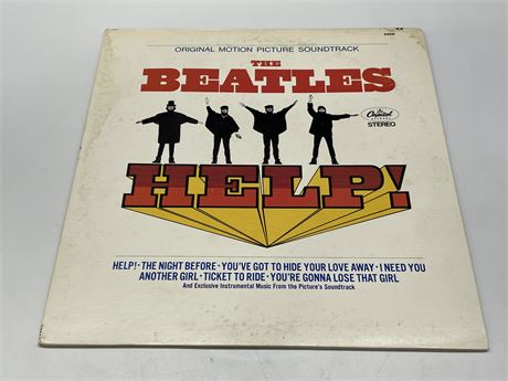 THE BEATLES - HELP! ORIGINAL MOTION PICTURE SOUND TRACK - VG+